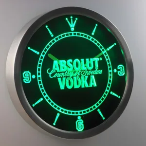 Absolut Vodka LED Neon Wall Clock