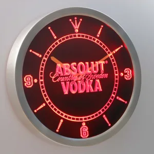 Absolut Vodka LED Neon Wall Clock