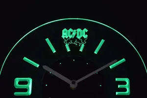 AC/DC Thunderstruck Modern LED Neon Wall Clock
