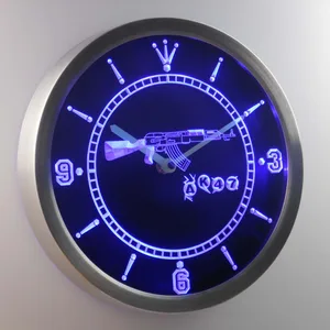 AK-47 LED Neon Wall Clock