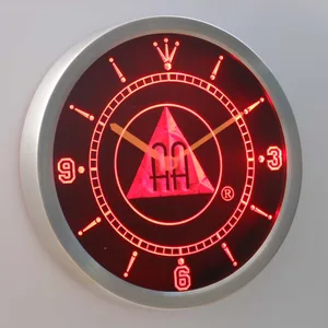 Alcoholics Anonymous AA LED Neon Wall Clock