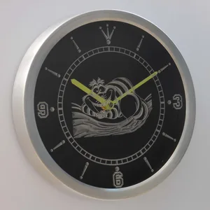 Alice in Wonderland Cheshire Cat LED Neon Wall Clock