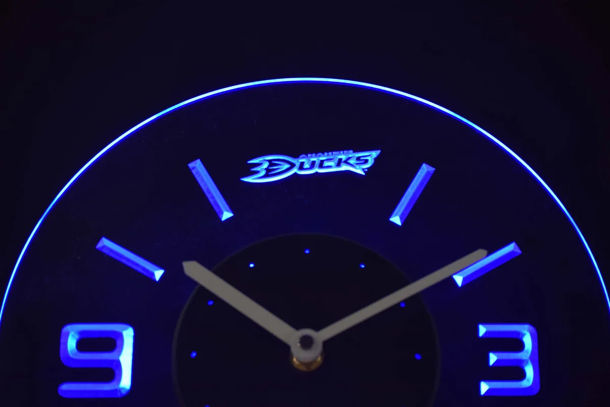 Anaheim Ducks Modern LED Neon Wall Clock