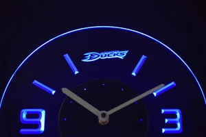 Anaheim Ducks Modern LED Neon Wall Clock