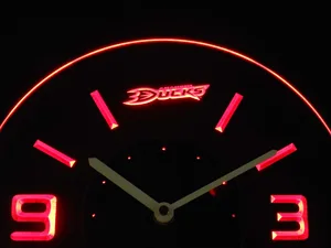Anaheim Ducks Modern LED Neon Wall Clock
