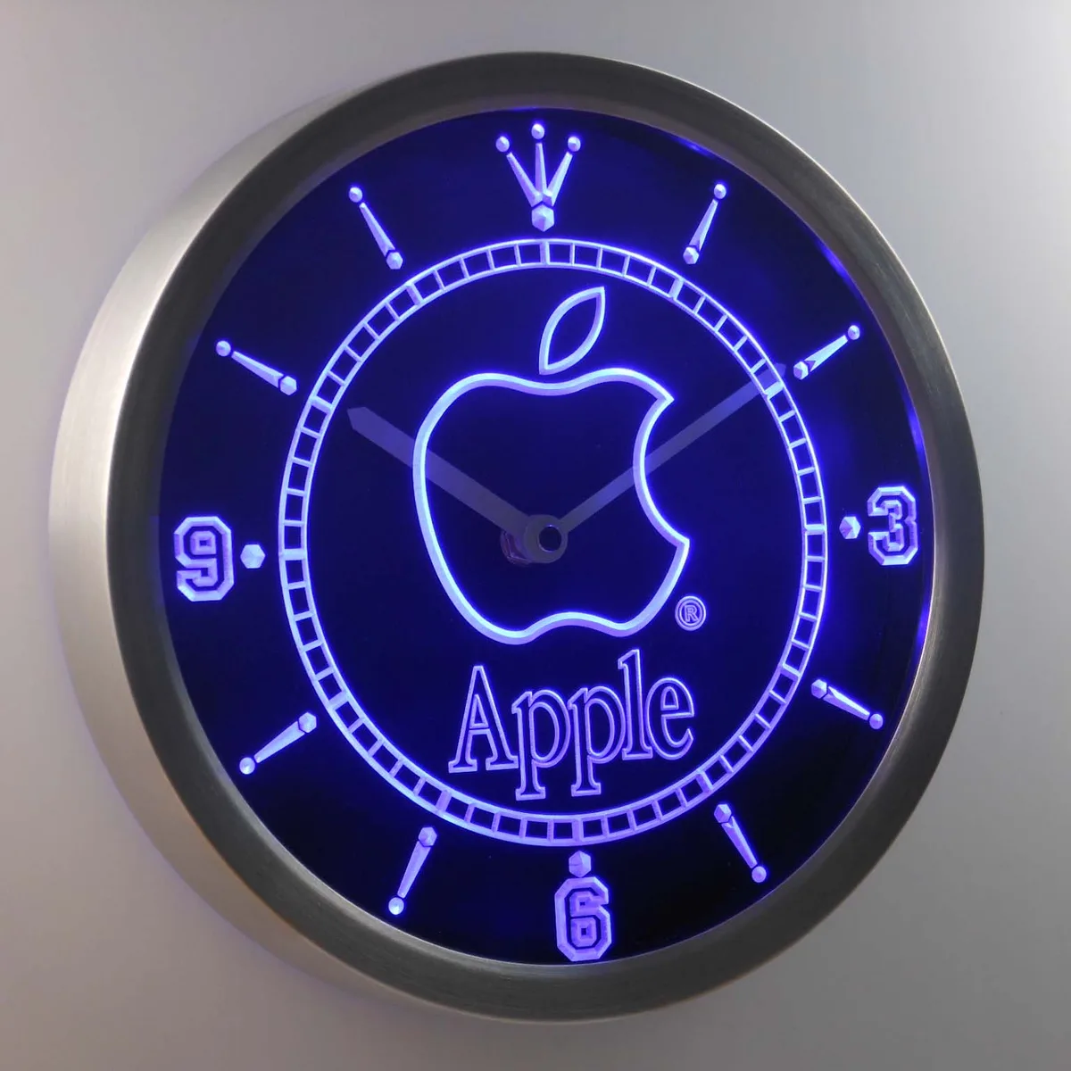 Apple LED Neon Wall Clock