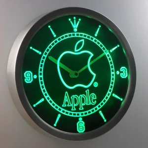 Apple LED Neon Wall Clock