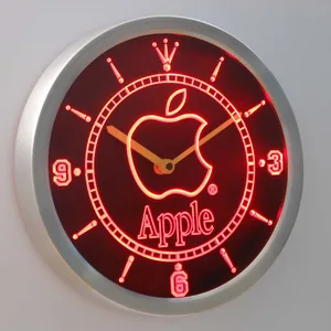Apple LED Neon Wall Clock