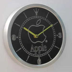 Apple LED Neon Wall Clock