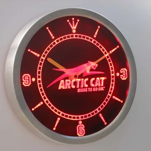 Arctic Cat LED Neon Wall Clock