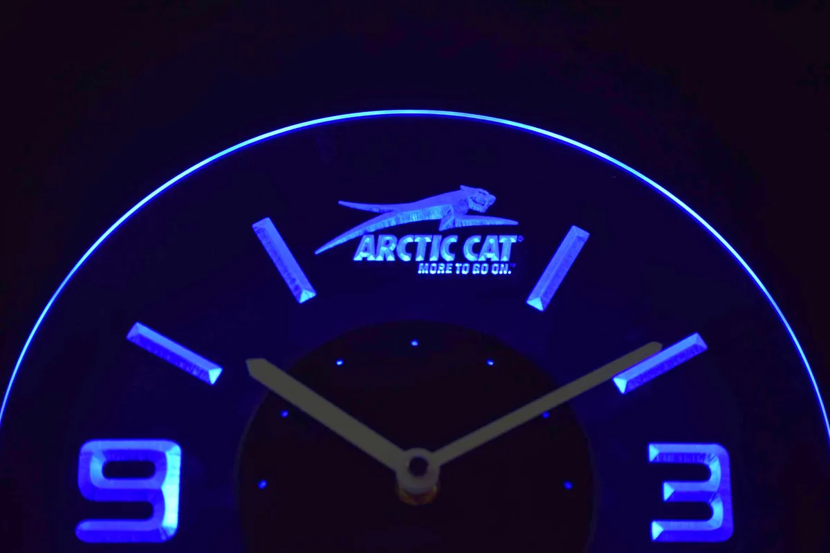 Arctic Cat Modern LED Neon Wall Clock