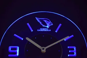 Arizona Cardinals Modern LED Neon Wall Clock
