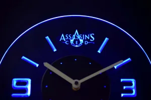 Assassins Creed Modern LED Neon Wall Clock