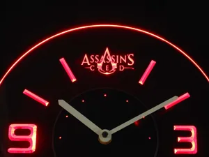 Assassins Creed Modern LED Neon Wall Clock
