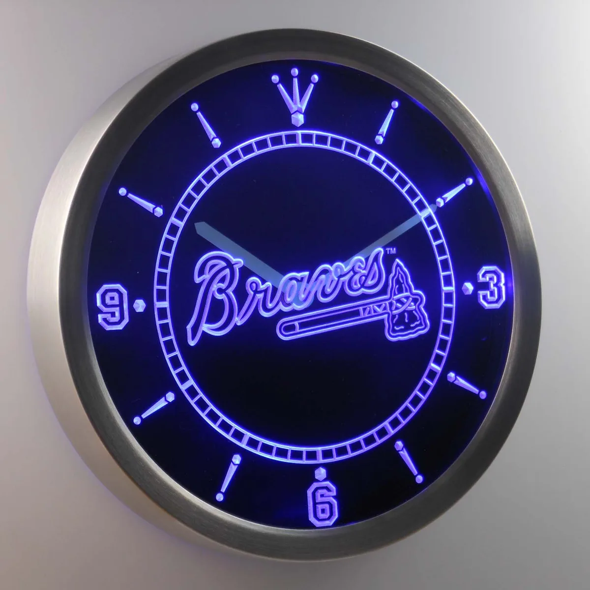 Atlanta Braves LED Neon Wall Clock