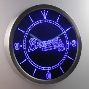 Atlanta Braves LED Neon Wall Clock