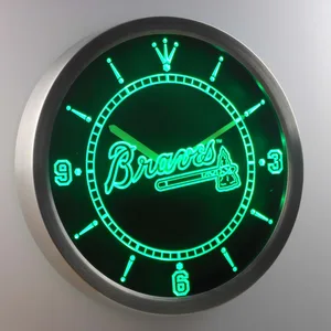 Atlanta Braves LED Neon Wall Clock