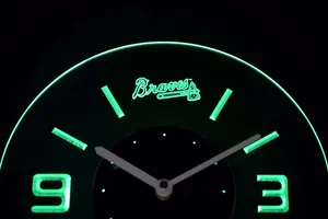Atlanta Braves Modern LED Neon Wall Clock
