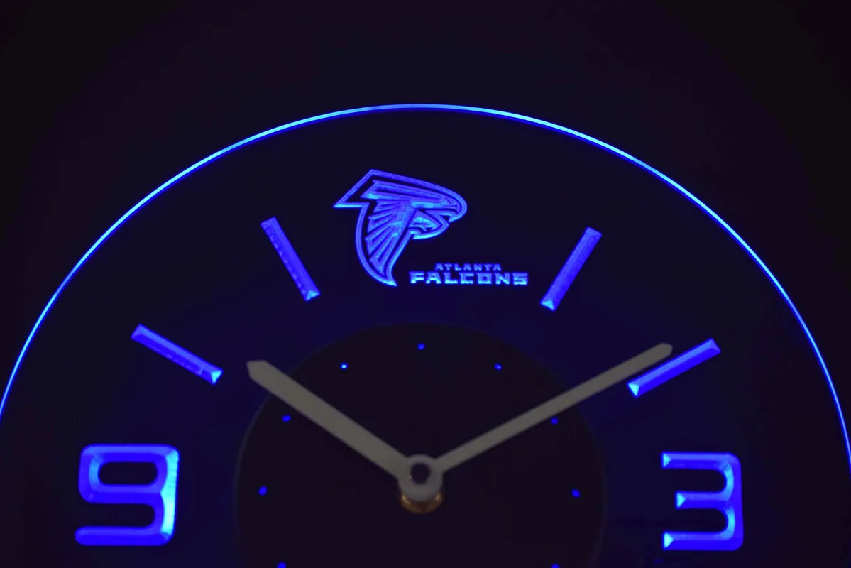 Atlanta Falcons Modern LED Neon Wall Clock