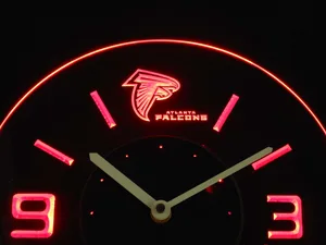 Atlanta Falcons Modern LED Neon Wall Clock