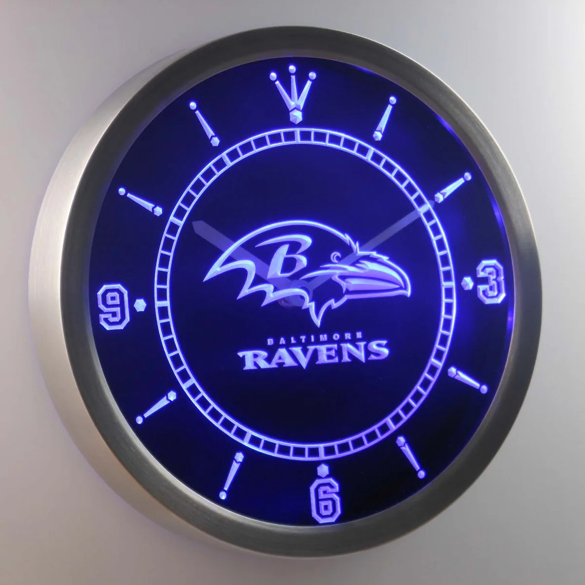 Baltimore Ravens LED Neon Wall Clock