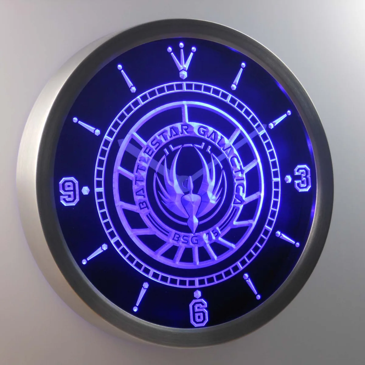 Battlestar Galactica   LED Neon Wall Clock