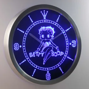Betty Boop LED Neon Wall Clock
