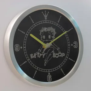 Betty Boop LED Neon Wall Clock