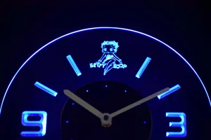 Betty Boop Modern LED Neon Wall Clock