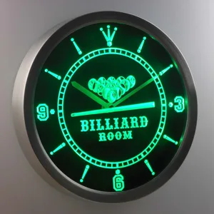 Billiard Room LED Neon Wall Clock