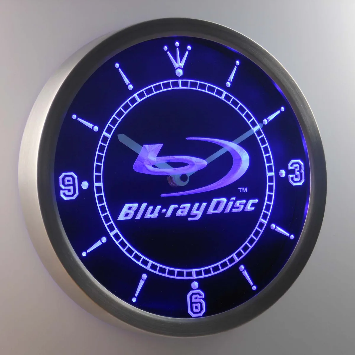 Blu-ray Disc LED Neon Wall Clock