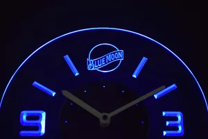 Blue Moon Modern LED Neon Wall Clock