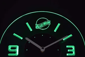 Blue Moon Modern LED Neon Wall Clock