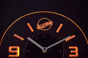 Blue Moon Modern LED Neon Wall Clock