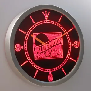 Blue Moon Old Logo LED Neon Wall Clock