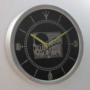 Blue Moon Old Logo LED Neon Wall Clock