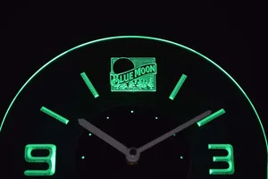 Blue Moon Old Logo Modern LED Neon Wall Clock