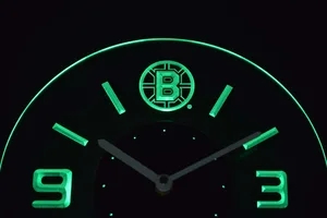 Boston Bruins Modern LED Neon Wall Clock