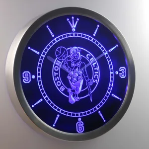Boston Celtics LED Neon Wall Clock