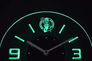 Boston Celtics Modern LED Neon Wall Clock