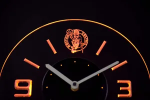 Boston Celtics Modern LED Neon Wall Clock