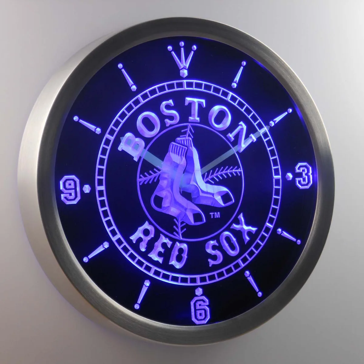 Boston Red Sox LED Neon Wall Clock