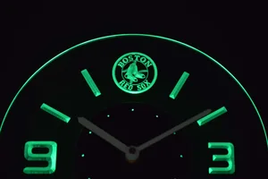 Boston Red Sox Modern LED Neon Wall Clock