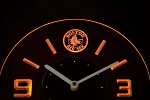 Boston Red Sox Modern LED Neon Wall Clock