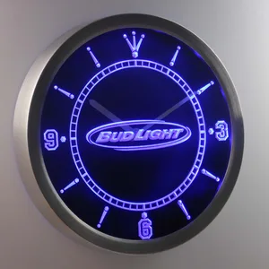 Bud Light Horizontal LED Neon Wall Clock