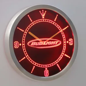 Bud Light Horizontal LED Neon Wall Clock