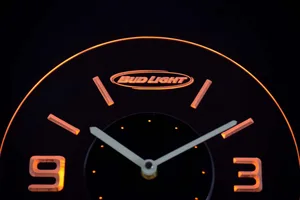Bud Light Horizontal Modern LED Neon Wall Clock