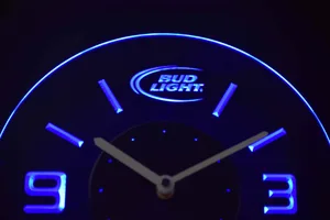 Bud Light Modern LED Neon Wall Clock