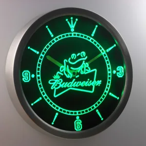 Budweiser Frog LED Neon Wall Clock