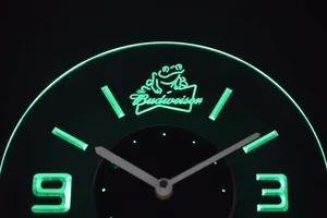 Budweiser Frog Modern LED Neon Wall Clock